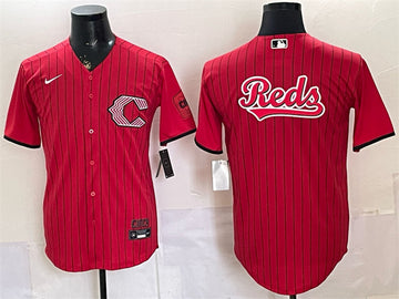 Team Big Logo Cincinnati Reds red City Connect jersey