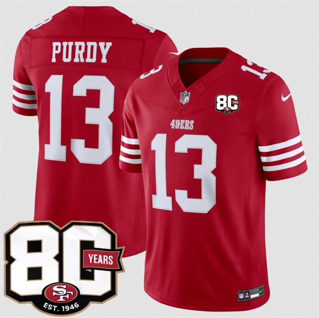 Brock Purdy San Francisco 49ers red Vapor jersey