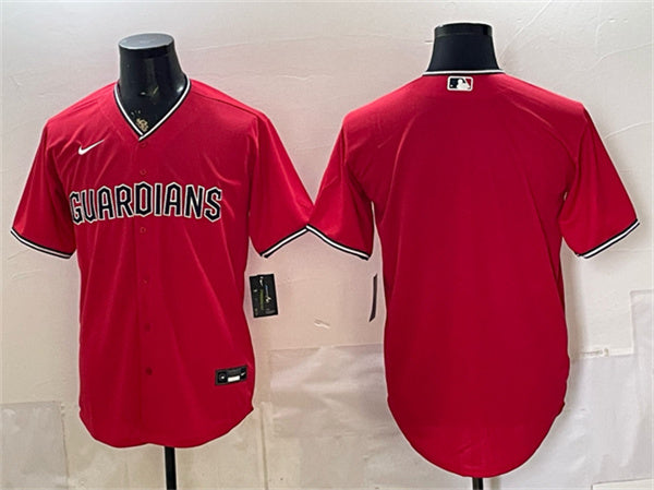 Custom Cleveland Guardians red jersey