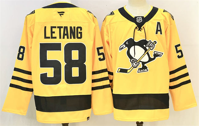 Kris Letang Pittsburgh Penguins gold Alternate jersey