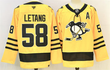 Kris Letang Pittsburgh Penguins gold Alternate jersey