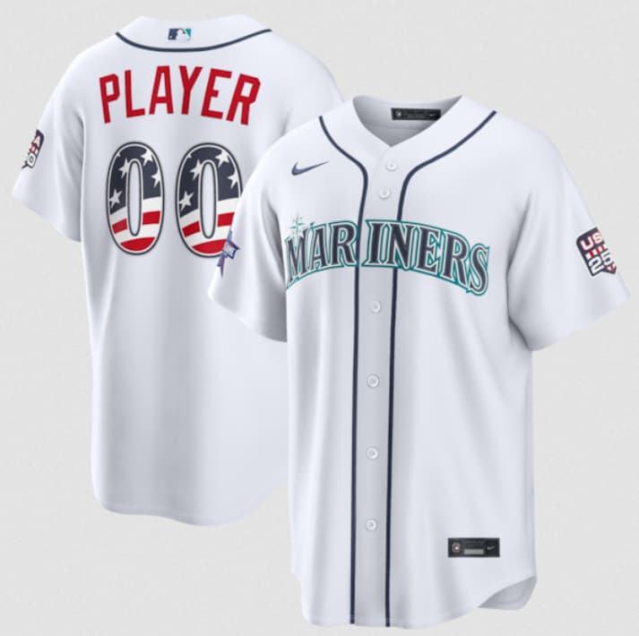 Custom Seattle Mariners white All-Star jersey