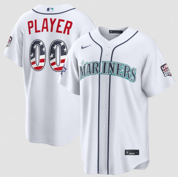 Custom Seattle Mariners white All-Star jersey
