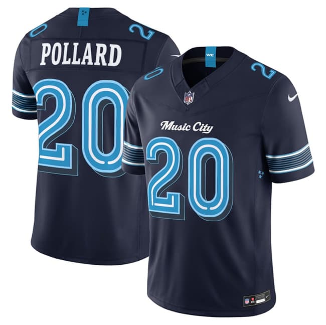 Tony Pollard Tennessee Titans navy Limited jersey
