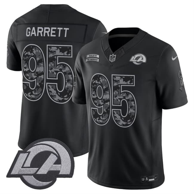 Myles Garrett Los Angeles Rams black Salute To Service jersey