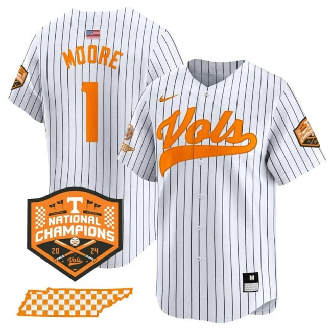 Christian Moore Tennessee Volunteers white Vapor jersey