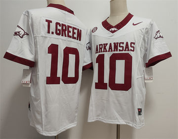Taylen Green Arkansas Razorbacks white Vapor jersey