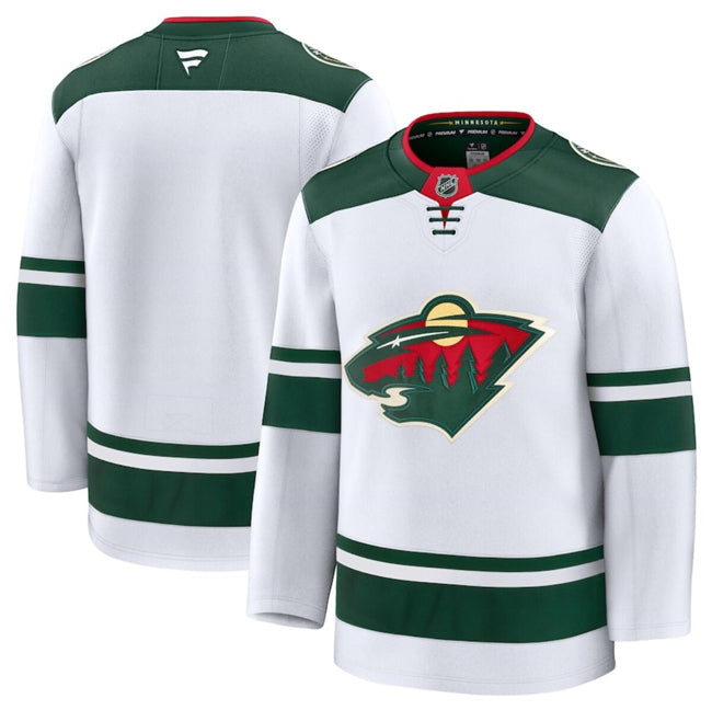 Custom Minnesota Wild white Away jersey