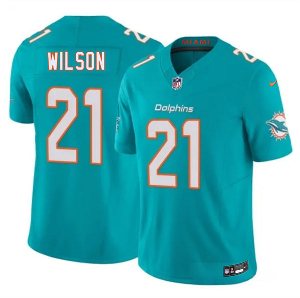 Marco Wilson Miami Dolphins aqua Vapor jersey