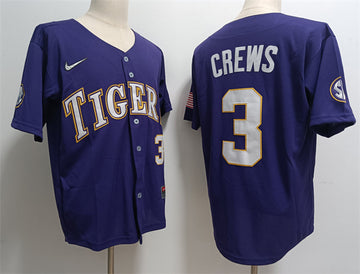 Dylan Crews LSU Tigers purple jersey