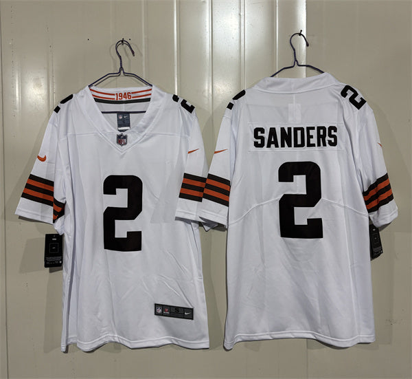Shedeur Sanders Cleveland Browns white Vapor jersey
