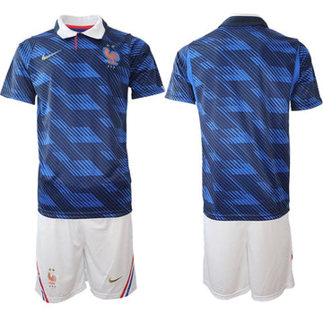 Custom France National Team navy Home jersey