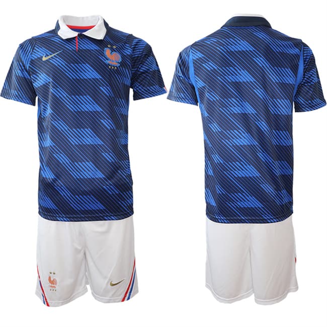 Custom France National Team navy Home jersey