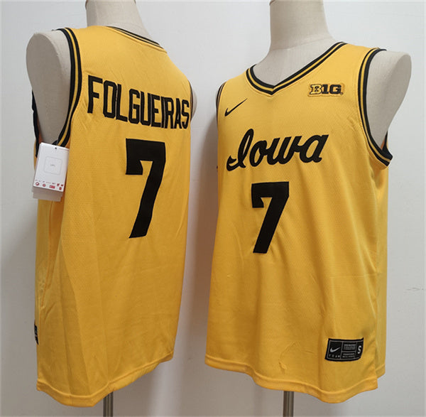 Alvaro Folgueiras Iowa Hawkeyes yellow jersey