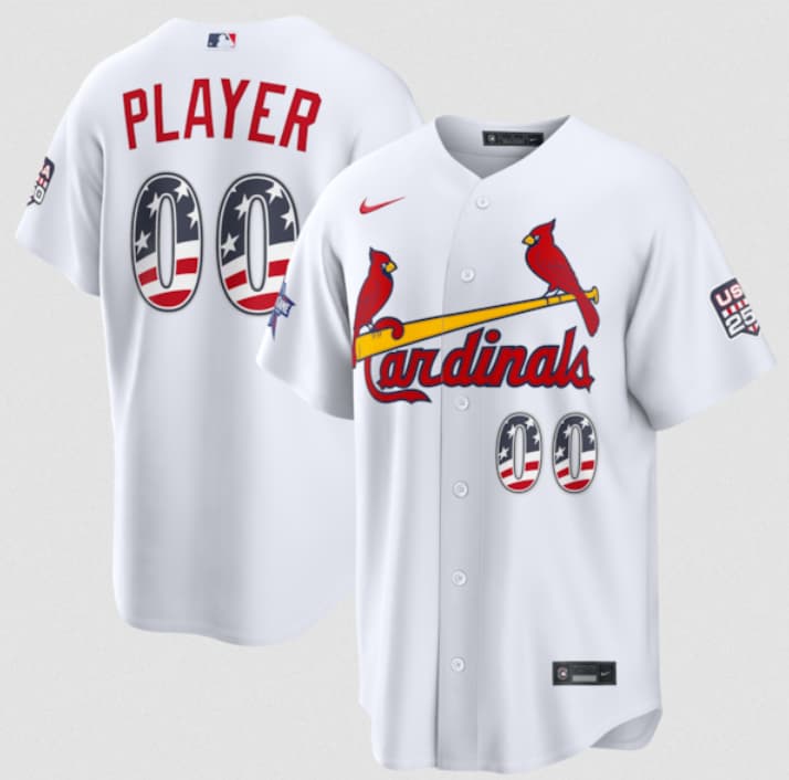 Custom St. Louis Cardinals white All-Star jersey