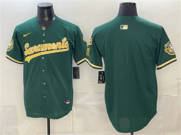 Custom Oakland Athletics green Vapor jersey