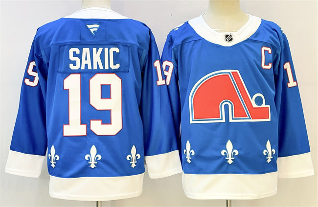 Joe Sakic Colorado Avalanche blue jersey