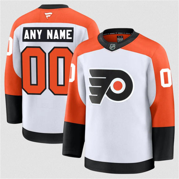 Custom Philadelphia Flyers white Away jersey