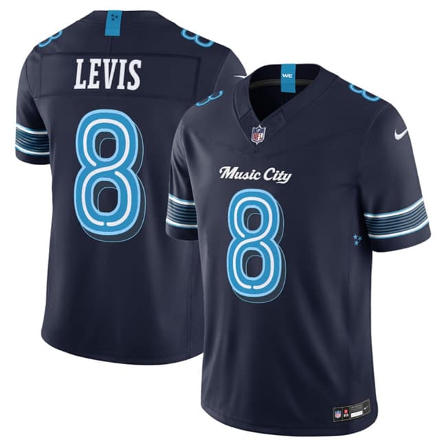 Will Levis Tennessee Titans navy Limited jersey