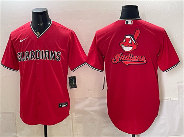 Team Big Logo Cleveland Guardians red jersey