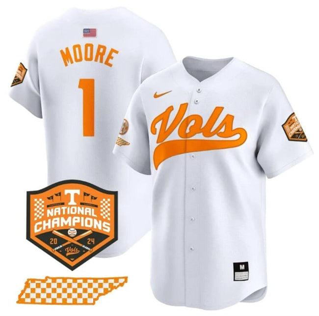 Christian Moore Tennessee Volunteers white Vapor jersey