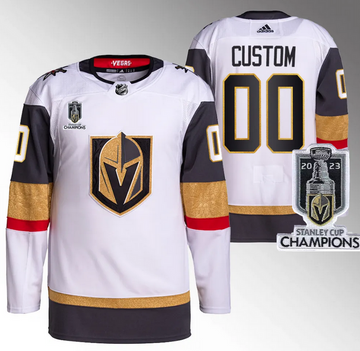 Custom Vegas Golden Knights white jersey