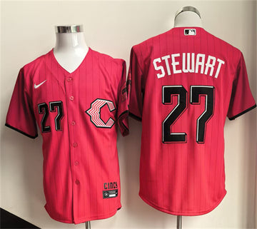 Sal Stewart Cincinnati Reds red City Connect jersey