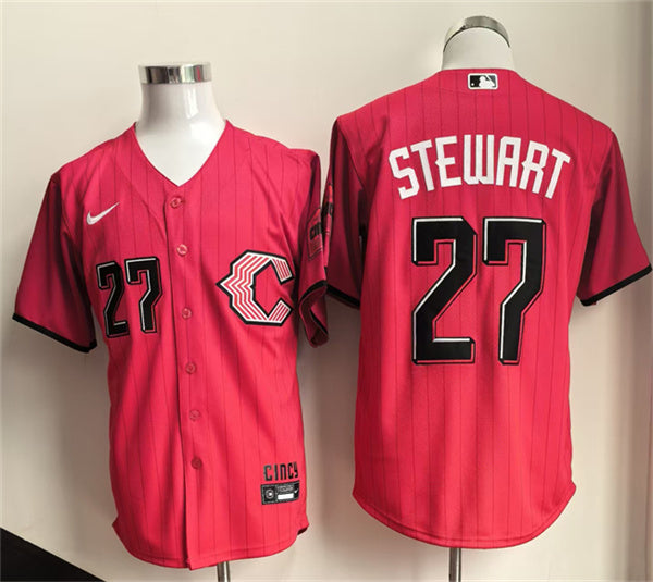 Sal Stewart Cincinnati Reds red City Connect jersey