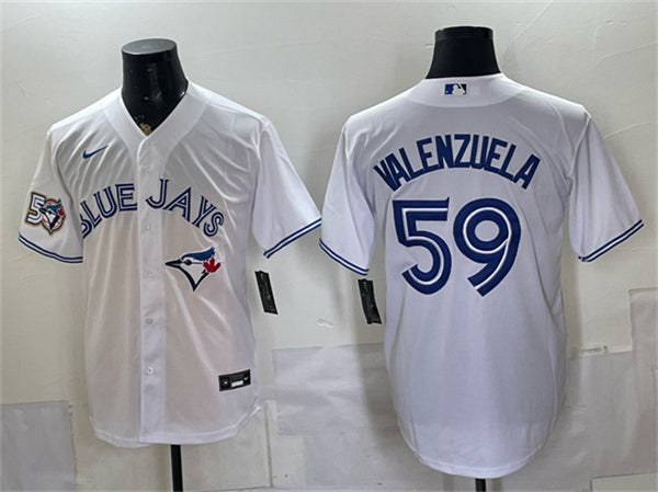 Brandon Valenzuela Toronto Blue Jays white jersey