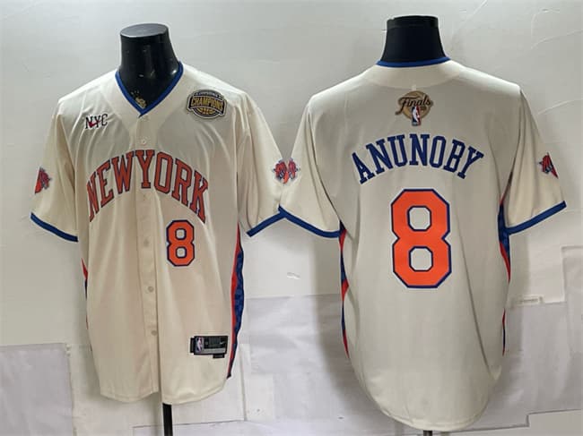 OG Anunoby New York Knicks cream jersey