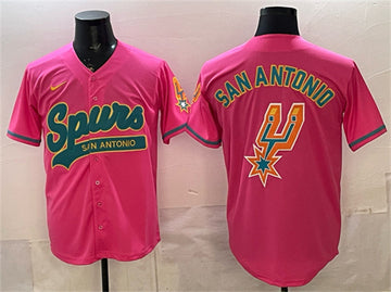 Team Big Logo San Antonio Spurs pink jersey