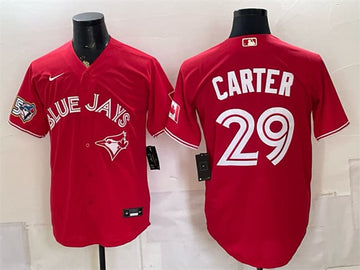 Joe Carter Toronto Blue Jays red jersey
