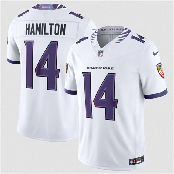 Kyle Hamilton Baltimore Ravens white Vapor jersey