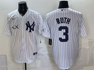 Babe Ruth New York Yankees white jersey