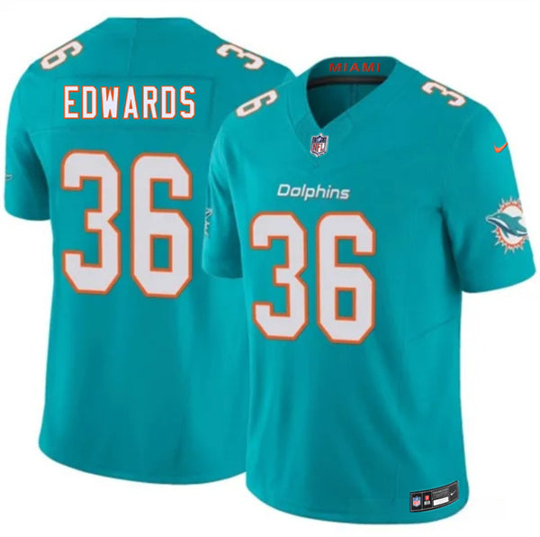 Donovan Edwards Miami Dolphins aqua Vapor jersey