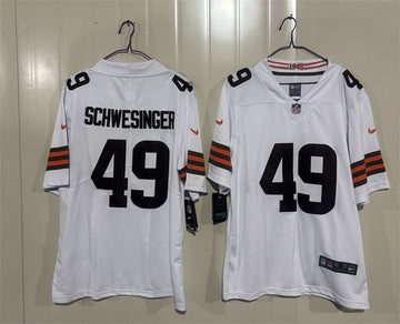 Carson Schwesinger Cleveland Browns white Vapor jersey