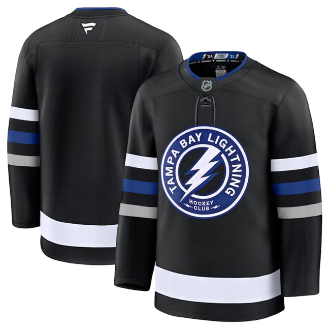 Custom Tampa Bay Lightning black Alternate jersey