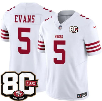 Mike Evans San Francisco 49ers white Vapor jersey