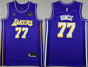 Luka Doncic Los Angeles Lakers purple jersey