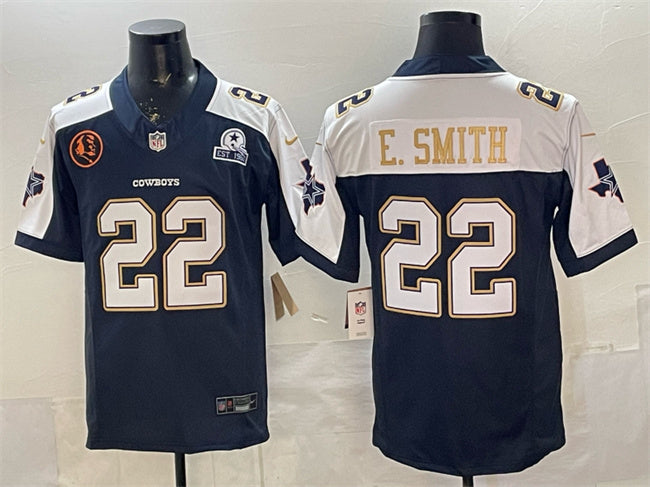 Emmitt Smith Dallas Cowboys navy Vapor jersey