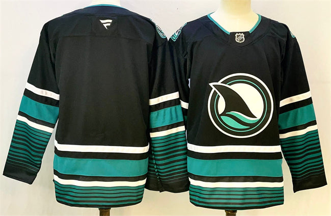 Custom San Jose Sharks black Alternate jersey