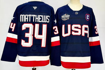 Auston Matthews Team USA Hockey navy jersey