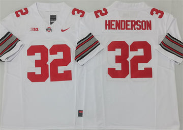 TreVeyon Henderson Ohio State Buckeyes white Limited jersey