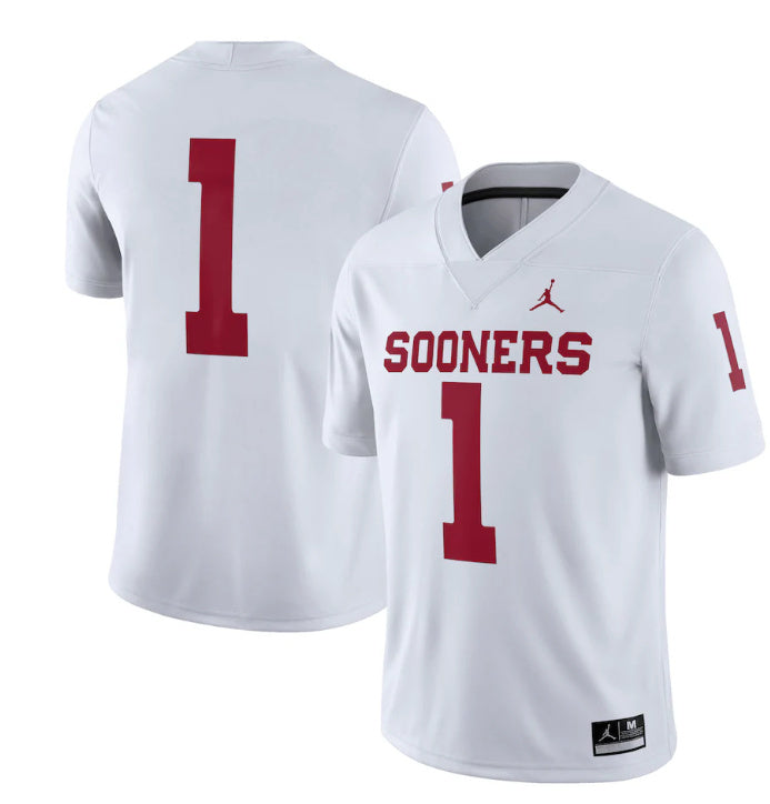 Oklahoma Sooners white Game jersey
