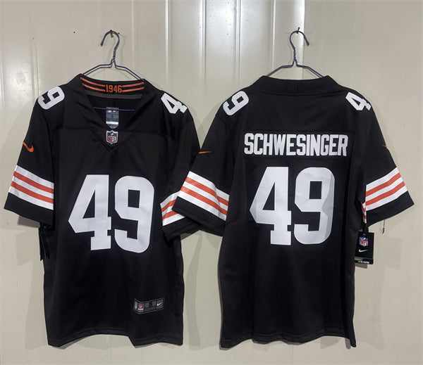 Carson Schwesinger Cleveland Browns brown Vapor jersey