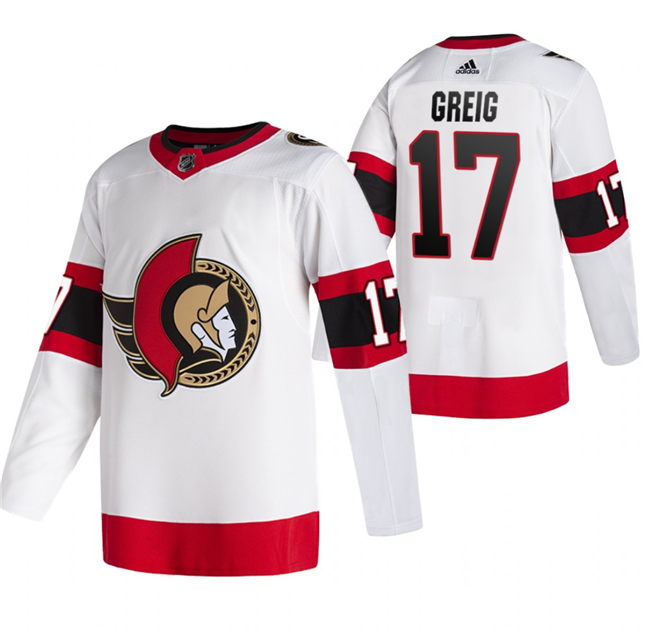 Zack MacEwen Ottawa Senators white jersey