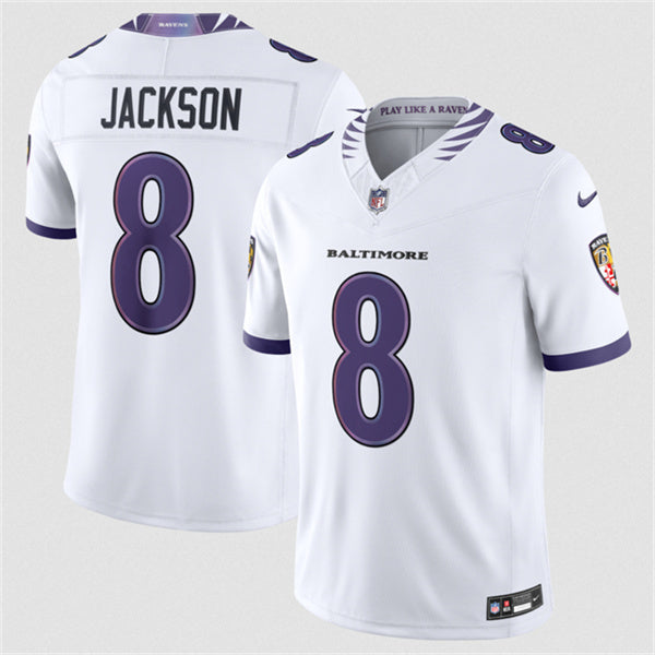 Lamar Jackson Baltimore Ravens white Vapor jersey