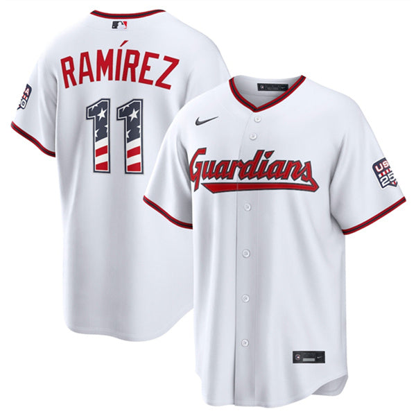 José Ramírez Cleveland Guardians white Home jersey