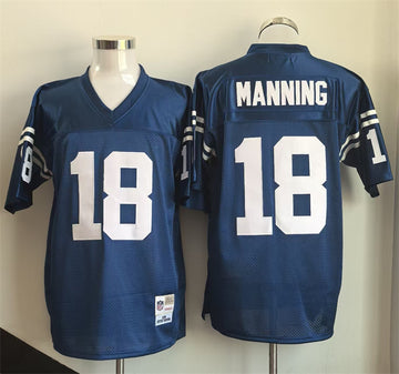 Peyton Manning Indianapolis Colts blue Throwback jersey