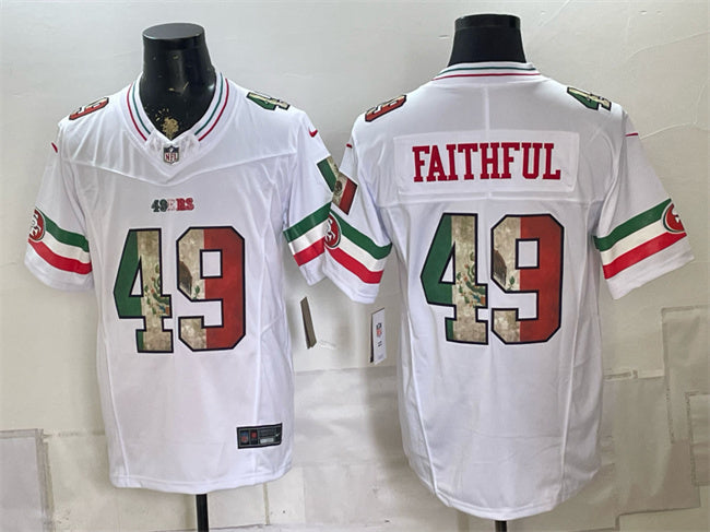 Faithful San Francisco 49ers white Vapor jersey